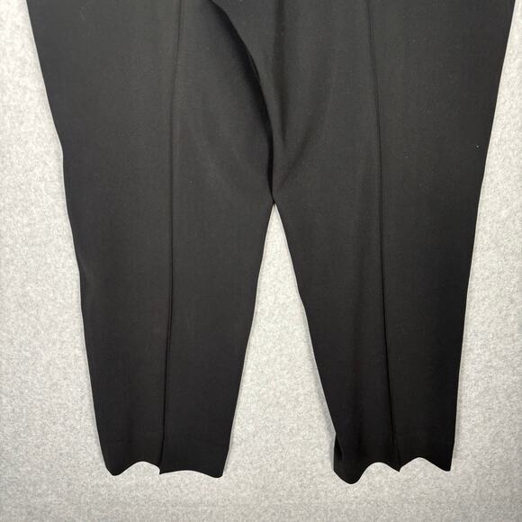 St John Collection Marie Gray Pants Women 8 Black Trouser Slacks High Rise Dress - Picture 10 of 13